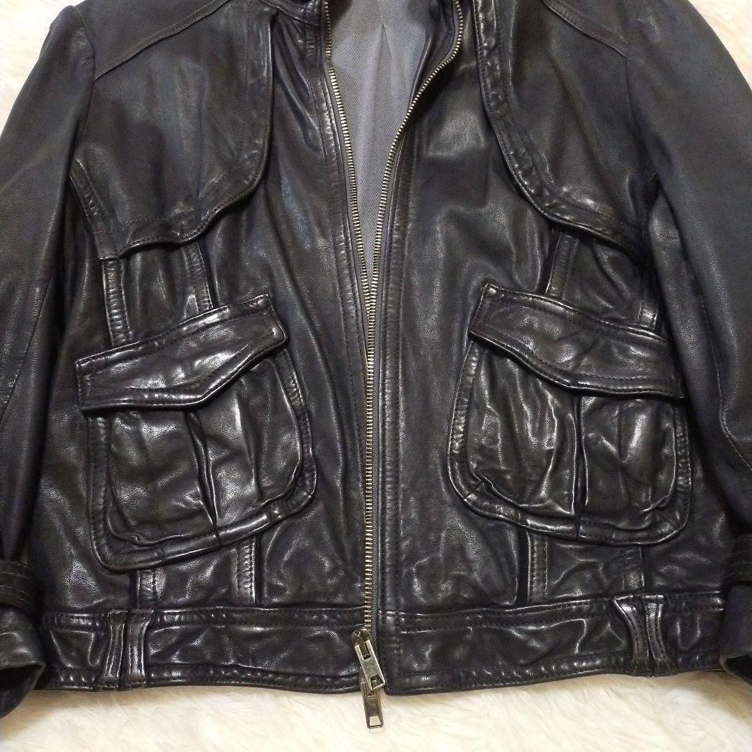 GIORGIO BRATO レザー ジャケット イタリア製ショート丈 ライダース
